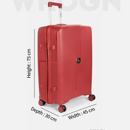 WROGN Unisex Hard Shell Large Trolley Suitcase 68.5L image 4