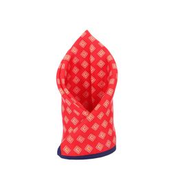 Alvaro Castagnino Men Coral Red Printed Pocket Square-image-42