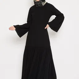 MOMIN LIBAS Women Black Solid Abaya Burqa-picture-26