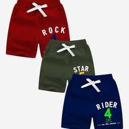 x2o Boys Pack Of 3 Printed Mid-Rise Regular Shorts-image-13