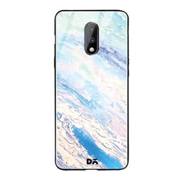 DailyObjects Blue & Pink Marble Sky OnePlus 7 Glass Case-10