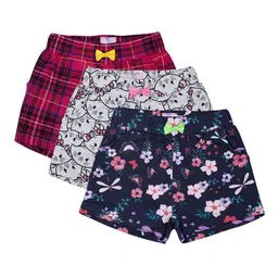 Aatu Kutty Girls Pack of 3 Printed Regular Shorts-picture-56