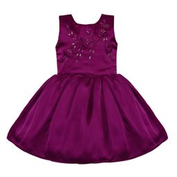 Wish Karo Girls Purple Embellished Fit and Flare Dress-image-56