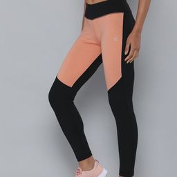 HRX by Hrithik Roshan Women Black & Pink Colourblocked Training Tights-image-81