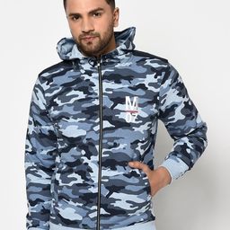 Octave Men Blue Printed Sweatshirt-image-14