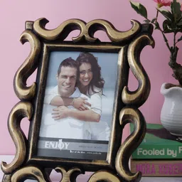 A Vintage Affair- Home Decor Copper-Toned Textured Victorian Border Table-Top Photo Frame-image-52