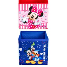 Kuber Industries Set Of 2 Disney Printed Foldable Storage Boxes With Handles-15
