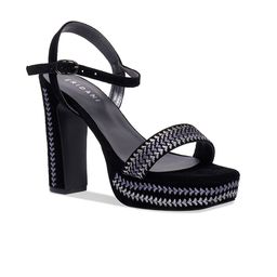 ERIDANI Embellished Open Toe Platform Heels-50