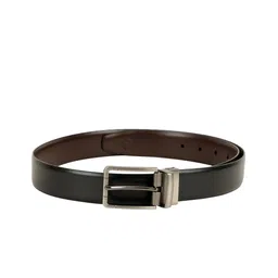 ZEVORA Men Black & Brown Solid Reversible Belt-image-96