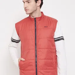 Adobe Men Rust Solid Padded Jacket-78