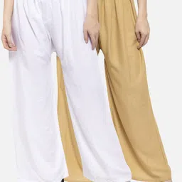 Clora Creation Women Pack of 2 Solid Straight Palazzos-image-92