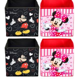 Kuber Industries Set Of 4 Disney Printed Foldable Storage Boxes With Handles-18