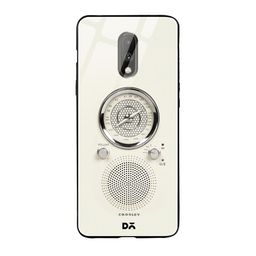 DailyObjects White & Grey Crosly White Radio OnePlus 7 Glass Case-25