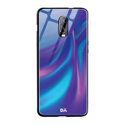 DailyObjects Blue & Pink Dual Holo Satin OnePlus 7 Glass Case-40