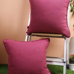Soumya Purple Set of 2 Square Cotton Cushion Covers-91