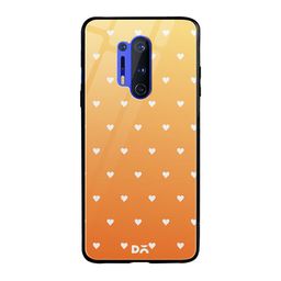 DailyObjects Mustard Yellow & White Summer Hearts OnePlus 8 Pro Glass Case-15