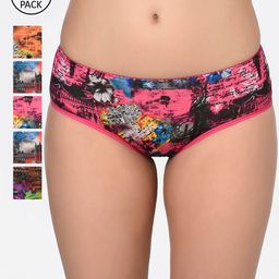 Bodycare Women Pack Of 6 Assorted Hipster Briefs 9006-picture-33