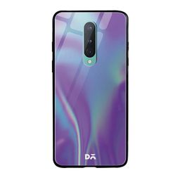 DailyObjects Purple & Green Holo Satin OnePlus 8 Glass Mobile Case-17