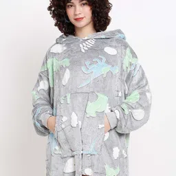 Cortina Graphic Printed Hooded Glow in the Dark Sweatshirt-picture-46