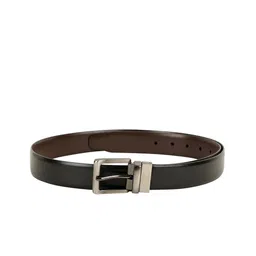 ZEVORA Men Black & Brown Solid Reversible Belt-image-46