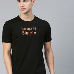 Huetrap Men Black Printed Round Neck Sustainable T-shirt-image-68