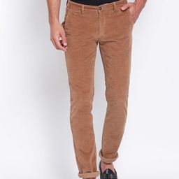 Turtle Men Khaki Slim Fit Solid Cotton Regular Trousers-image-70