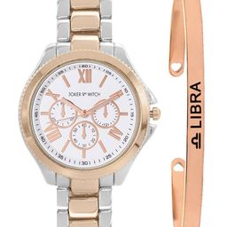 JOKER & WITCH Women White & Rose Gold-Toned Ella Libra Watch & Bracelet Gift Set JWBS302-image-11