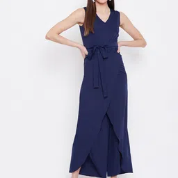 Uptownie Lite Women Navy Blue Sleeveless Tulip Pants Jumpsuit-image-19