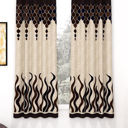 Story@home Brown & Pink 2 Pieces Window Curtain-image-23