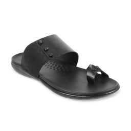 Mochi Men Black Leather Sandals-image-64