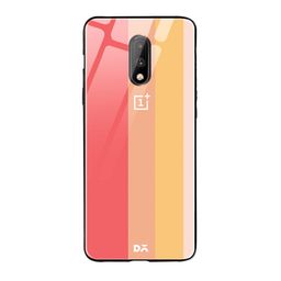 DailyObjects Peach-Coloured & Pink Vertical OnePlus 7 Glass Case-29