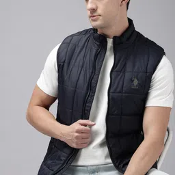 U.S. Polo Assn. Denim Co. Mock Collar Sleeveless Quilted Jacket-picture-5