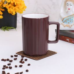 CLAY CRAFT Brown Textured 2-Piece Ceramic Mugs Set-16