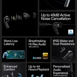 OnePlus Buds 3 True Wireless in Ear Earbuds with Sliding Volume Control and 49dB ANC image 5