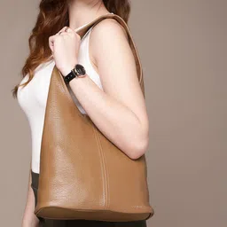 French Connection Textured Structured Shoulder Bag With Pouch-image-53