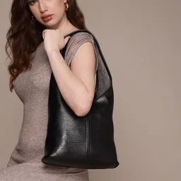 French Connection Textured Structured Shoulder Bag With Pouch-11