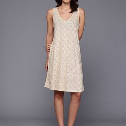 NEXT Geometric Print V-Neck A-Line Dress-image-11