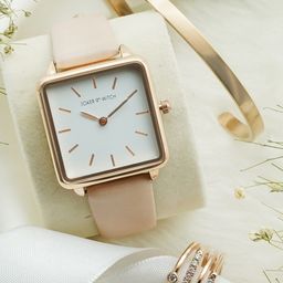 JOKER & WITCH Women White & Rose Gold-Toned Da Bling Love Triangle Watch Gift Set JWLT210-image-73