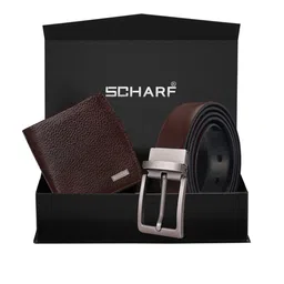 SCHARF Men Brown Textured Accessory Gift Set-picture-10