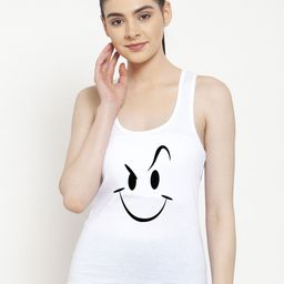 Friskers White & Black Print Tank Top-picture-14