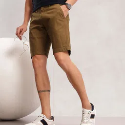 Nautica Men Solid Pure Cotton Slim Fit Chino Shorts-image-38
