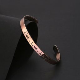 Yellow Chimes Unisex Rose Gold-Plated Stainless Steel Kada Bracelet-83