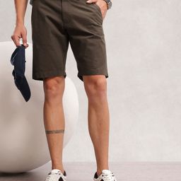 Nautica Men Solid Pure Cotton Slim Fit Chino Shorts-image-97