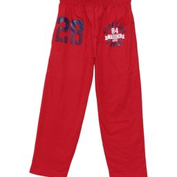 SWEET ANGEL Boys Red & Navy Blue Solid Straight-Fit Track Pants-image-47