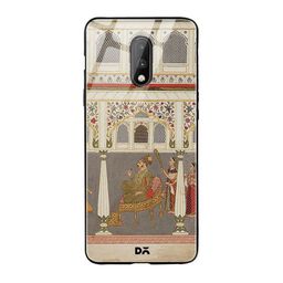 DailyObjects Grey & Brown Durbar OnePlus 7 Glass Case-34