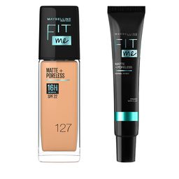 Maybelline Set of New York Fit me Primer Matte + Poreless + Liquid Foundation-127-23