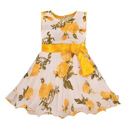 Wish Karo Girls Off-White Printed Fit and Flare Dress-picture-16