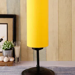 Devansh Yellow Solid Traditional Buffet Table Lamp-19