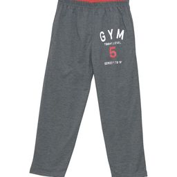 SWEET ANGEL Boys Charcoal Grey & White Solid Straight-Fit Track Pants-image-96