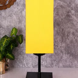 Devansh Yellow Solid Contemporary Table Lamp-20